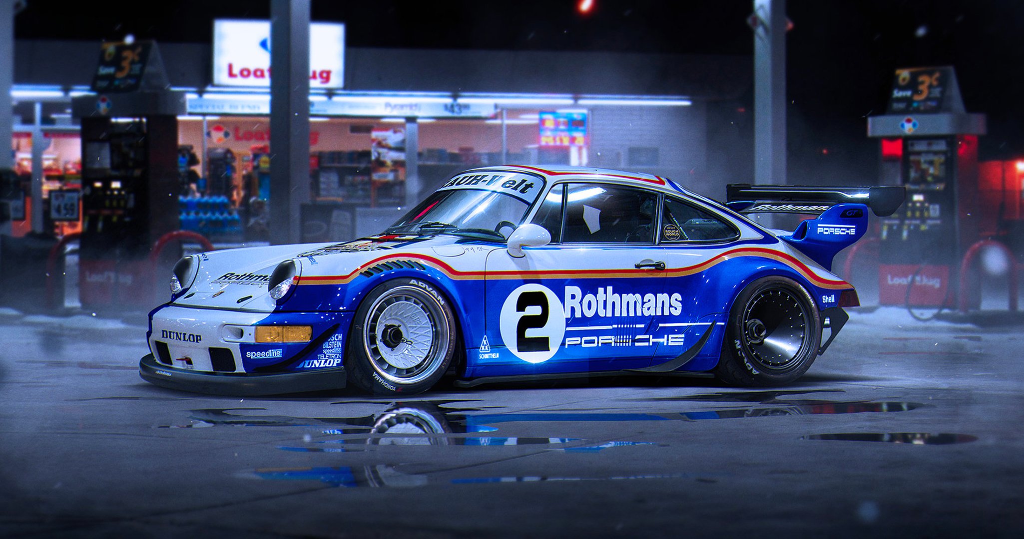 porsche 911 rbg rothmans course voiture par khyzyl salem