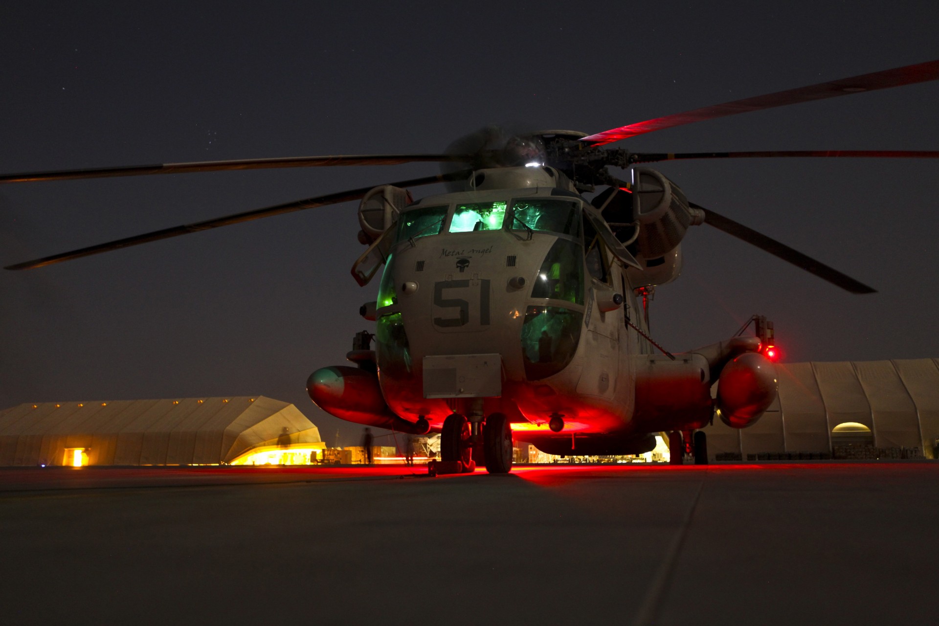 tallion night sea ch-53d marine corps united state