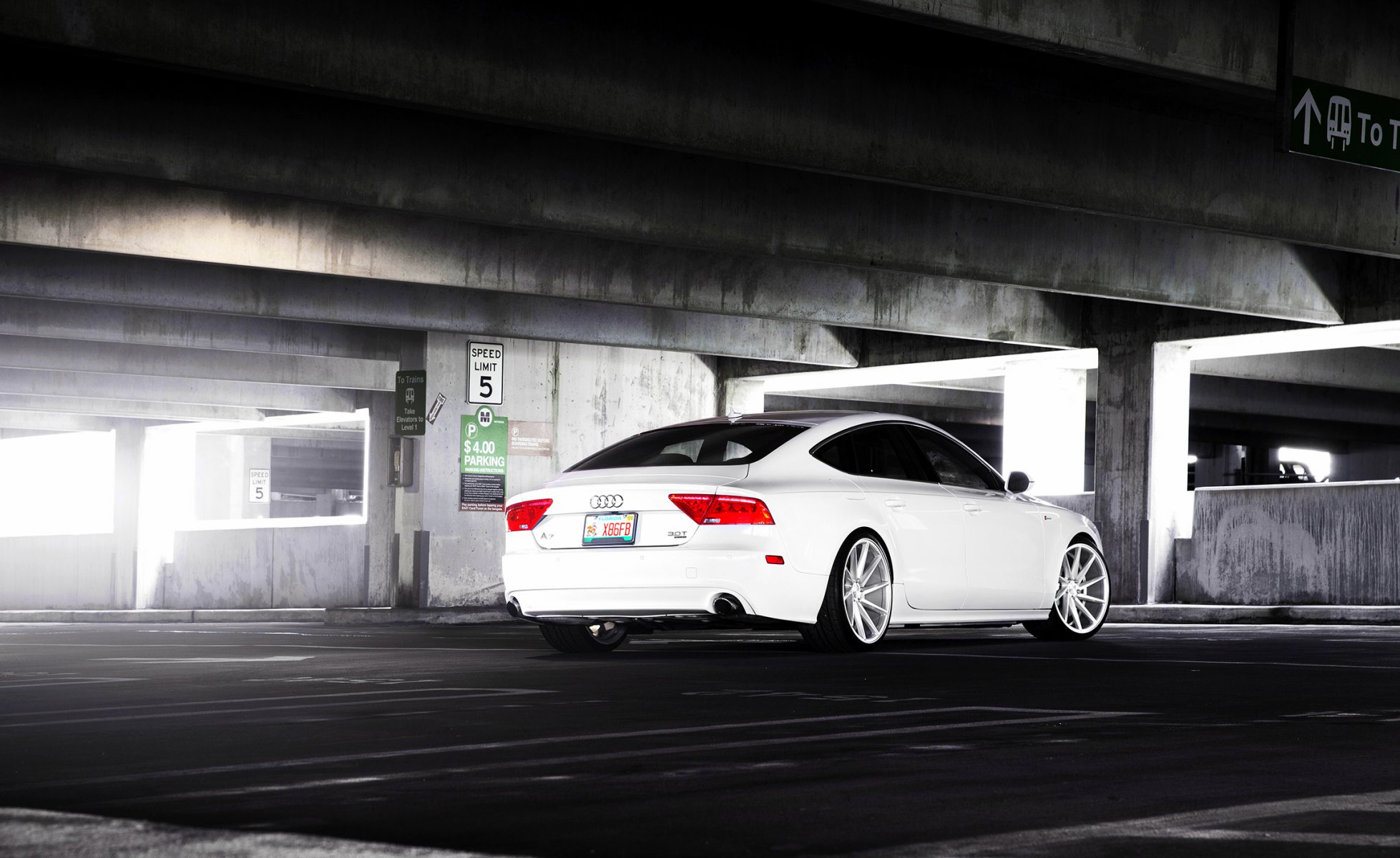 audi a7 blanco vossen ruedas