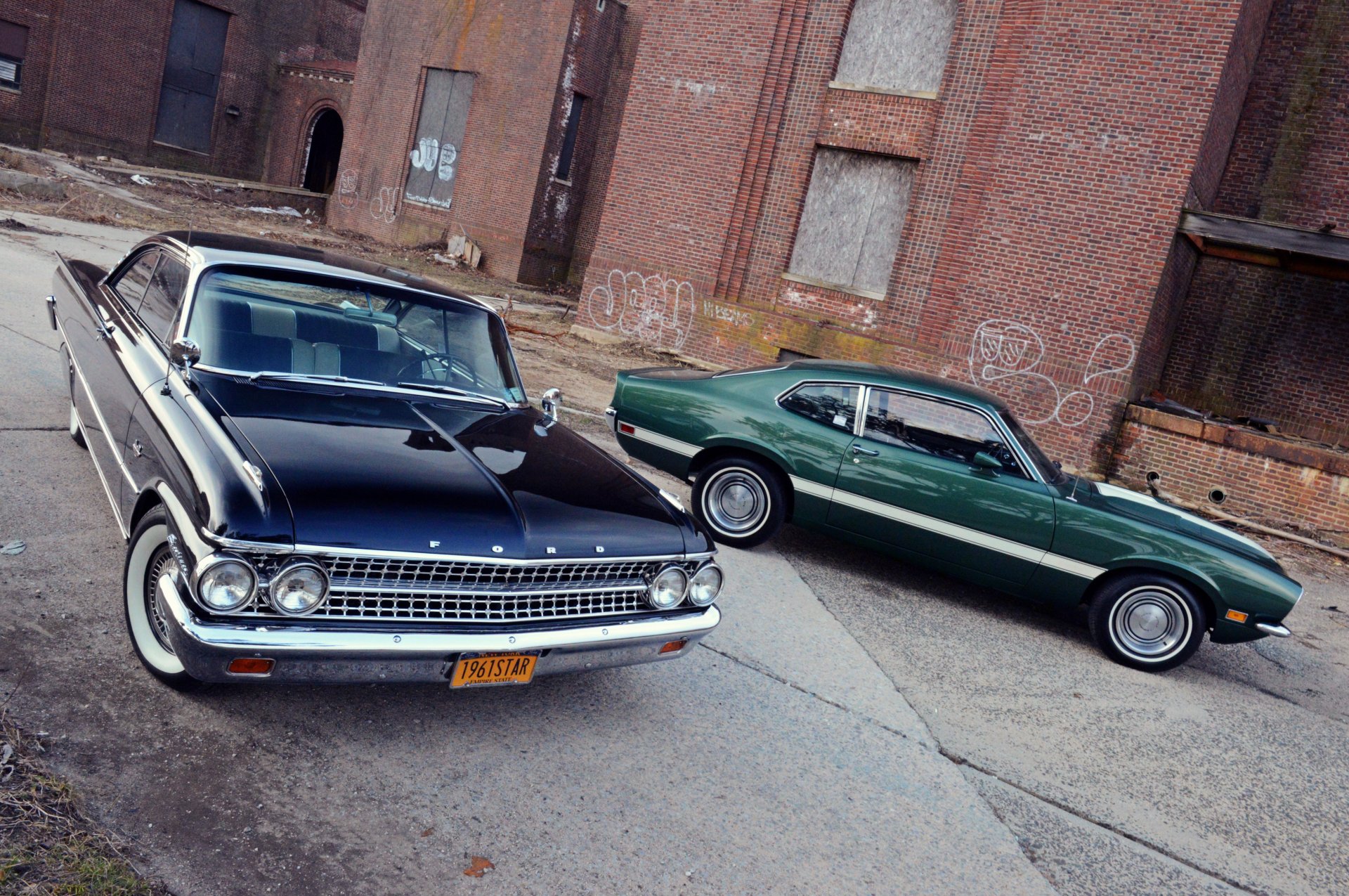 1961 ford galaxie starliner 1972 maverick grabber