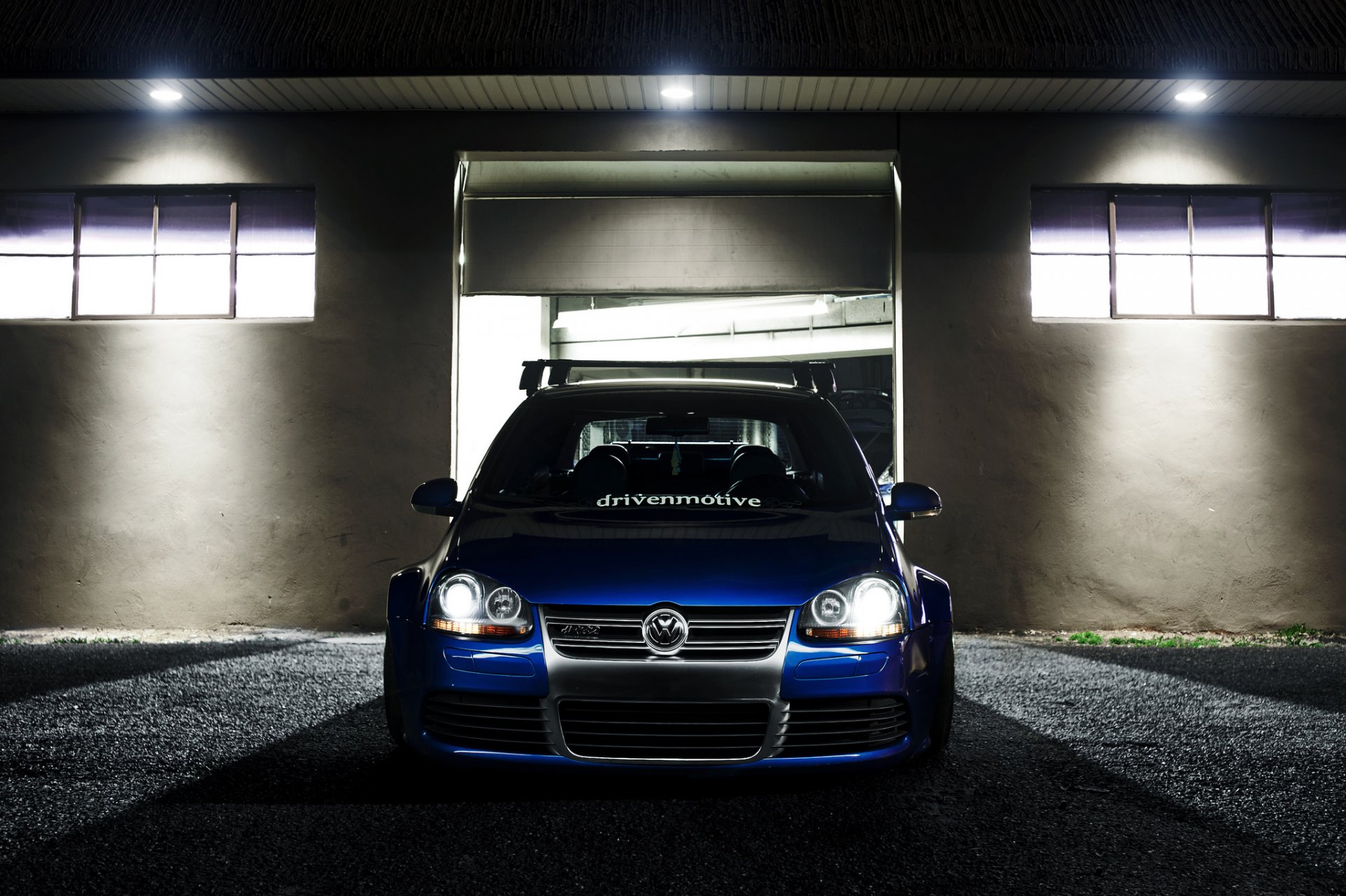 volkswagen golf gti r32 blau tuning front