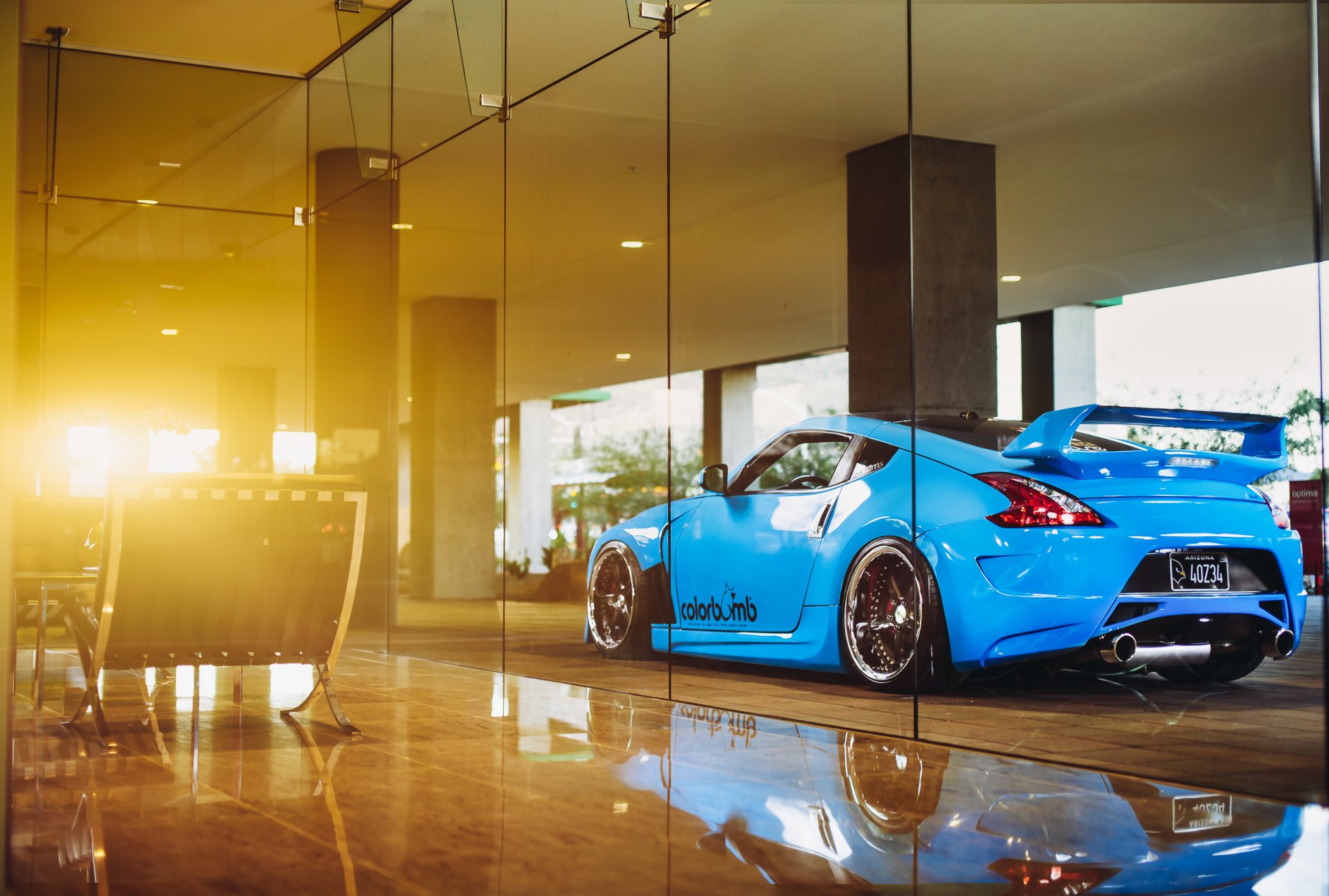 nissan 370z auto tuning blu