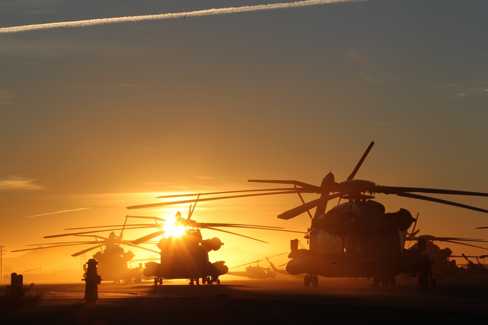 słońce helikoptery zachód słońca