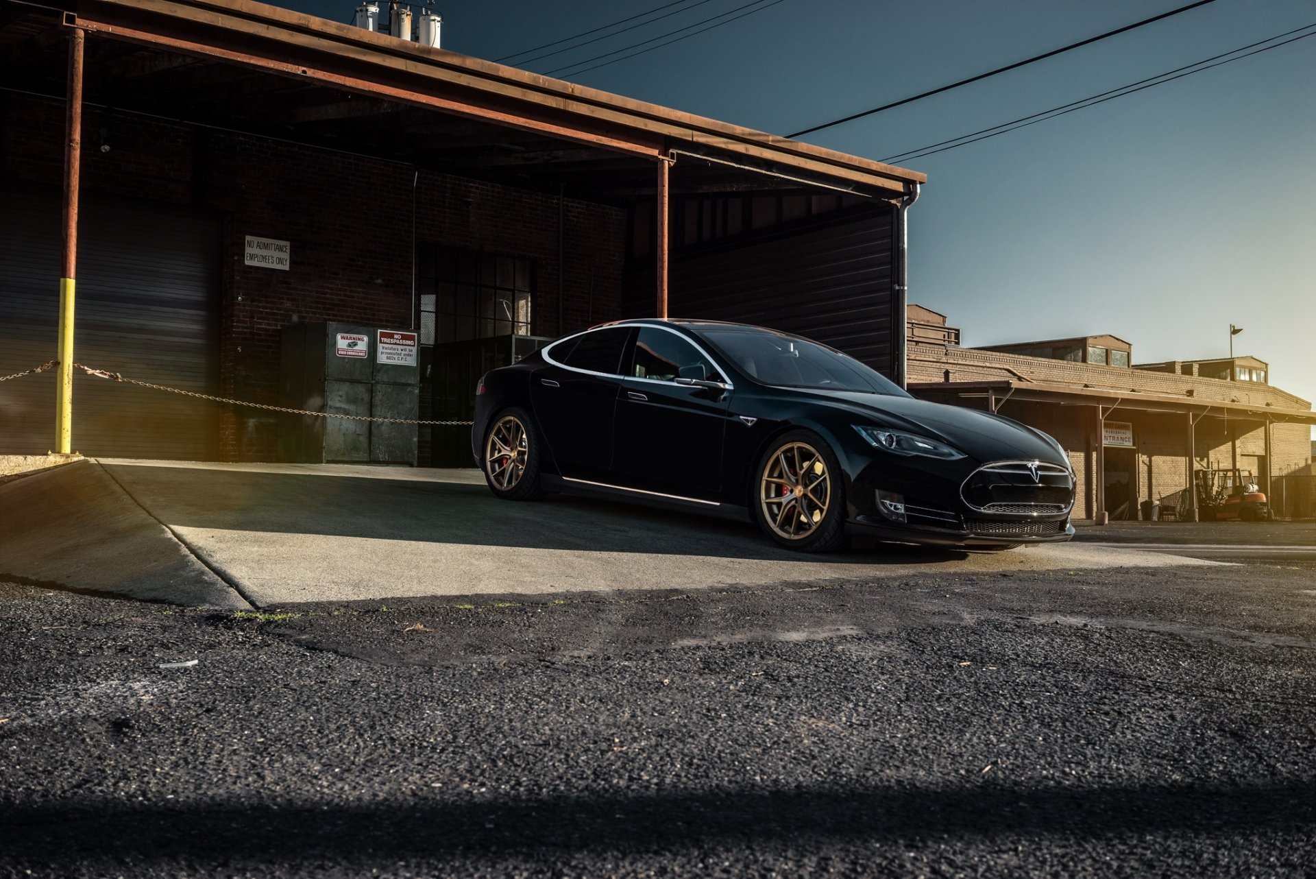 tesla modèle s p85 noir californie forgé voiture