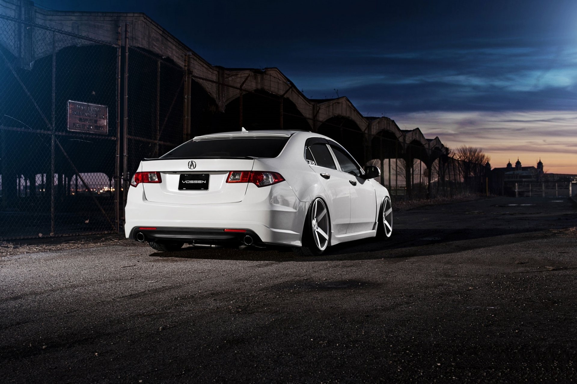 honda accord acura tsx honda akkord acura weiß tuning nacht stadt