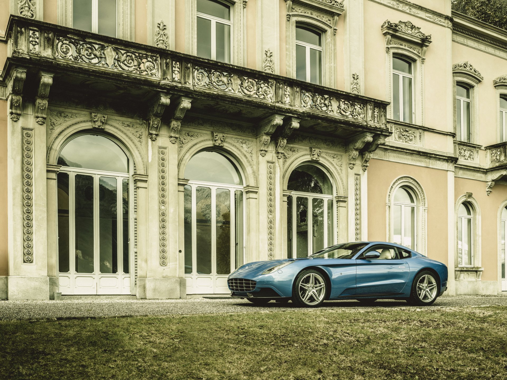 ferrari 2015 carrozzeria touring berlinetta lusso based on ferrari f12 berlinetta blue metallic vehicles photo