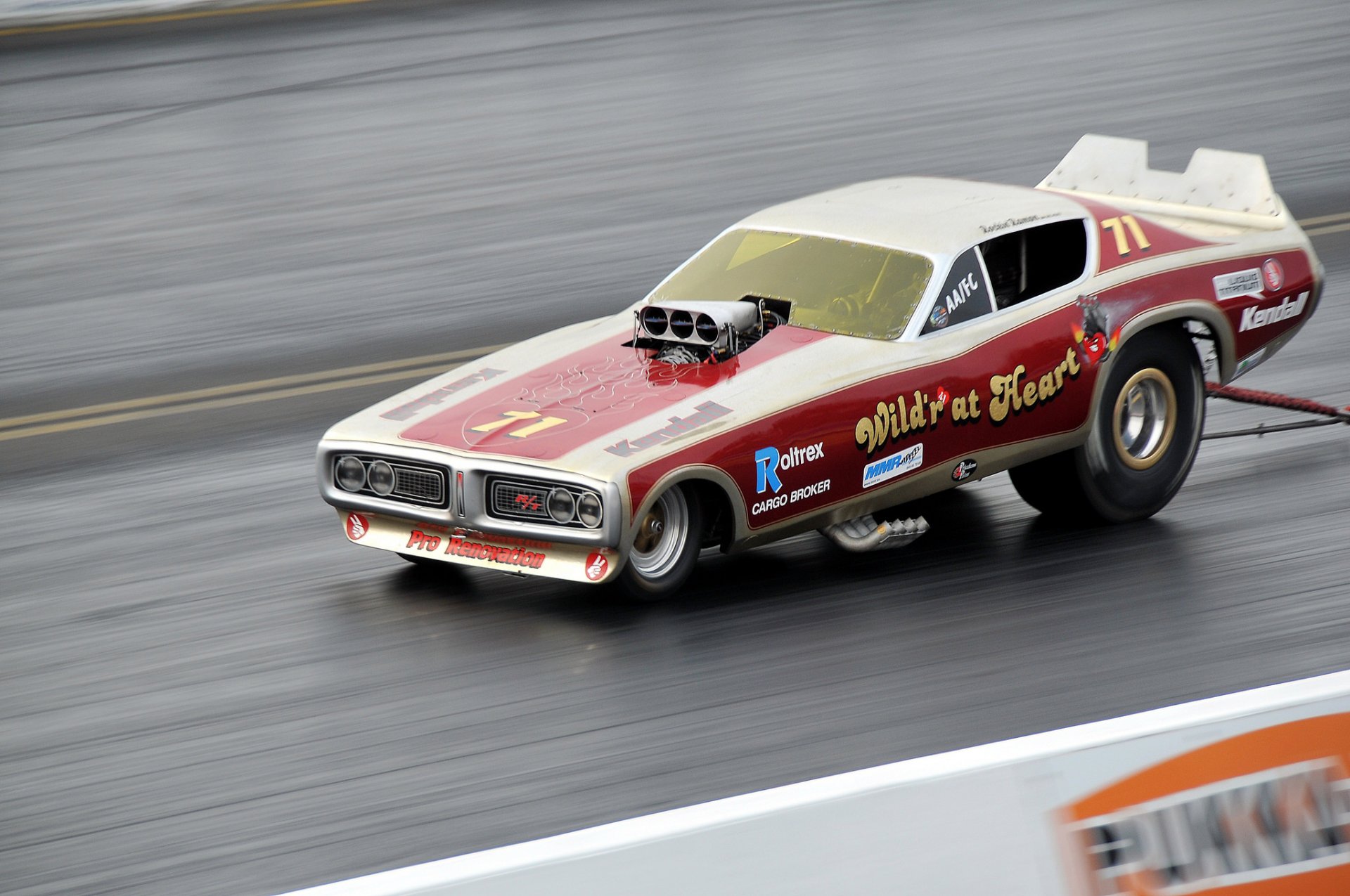 muscle car drag racing course piste