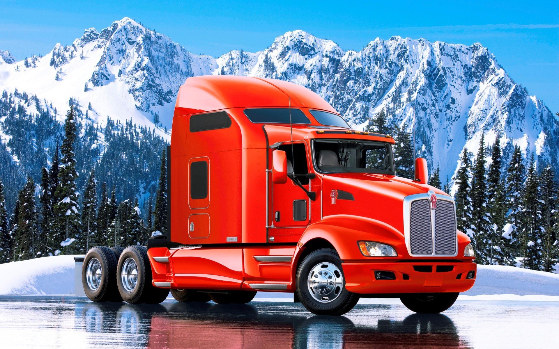 kenworth camion trattore montagna paesaggio