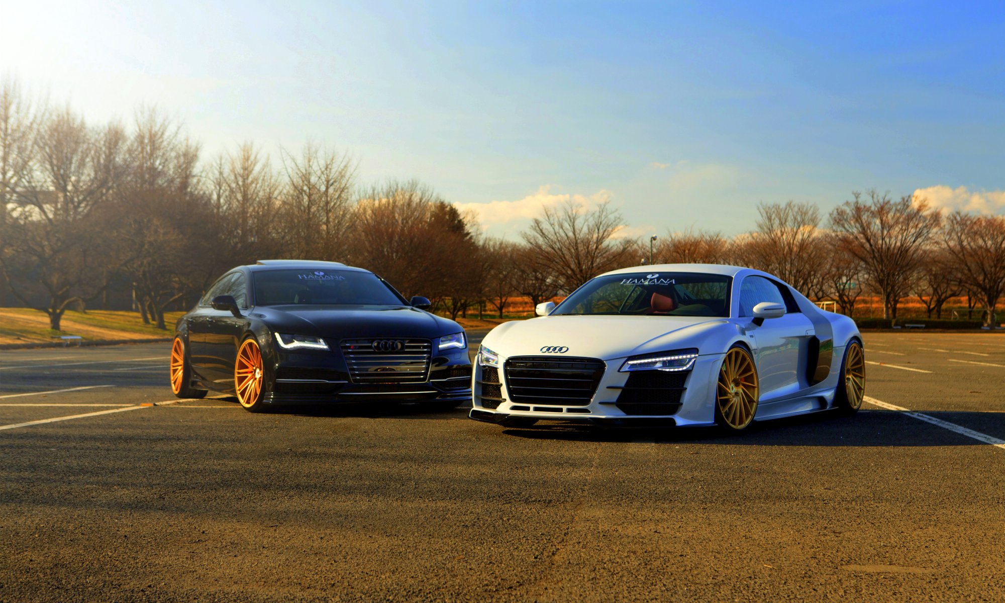 audi r8 blanco ruedas vossen a7 negro