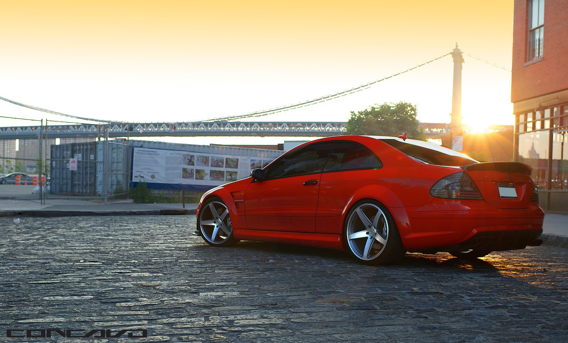 mercedes benz clk63 amg schwarze serie sonnenuntergang concavo