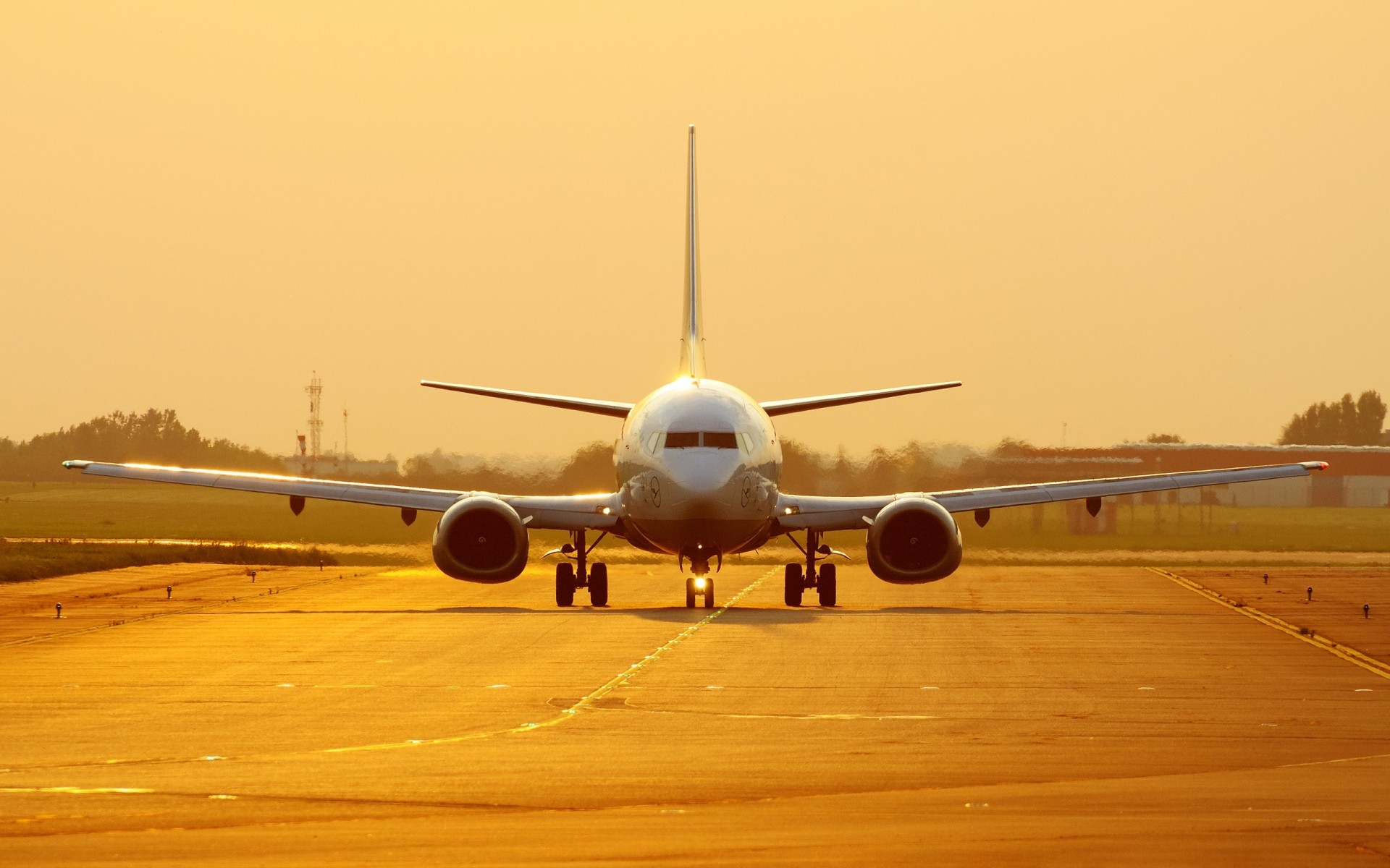 au coucher du soleil boeing