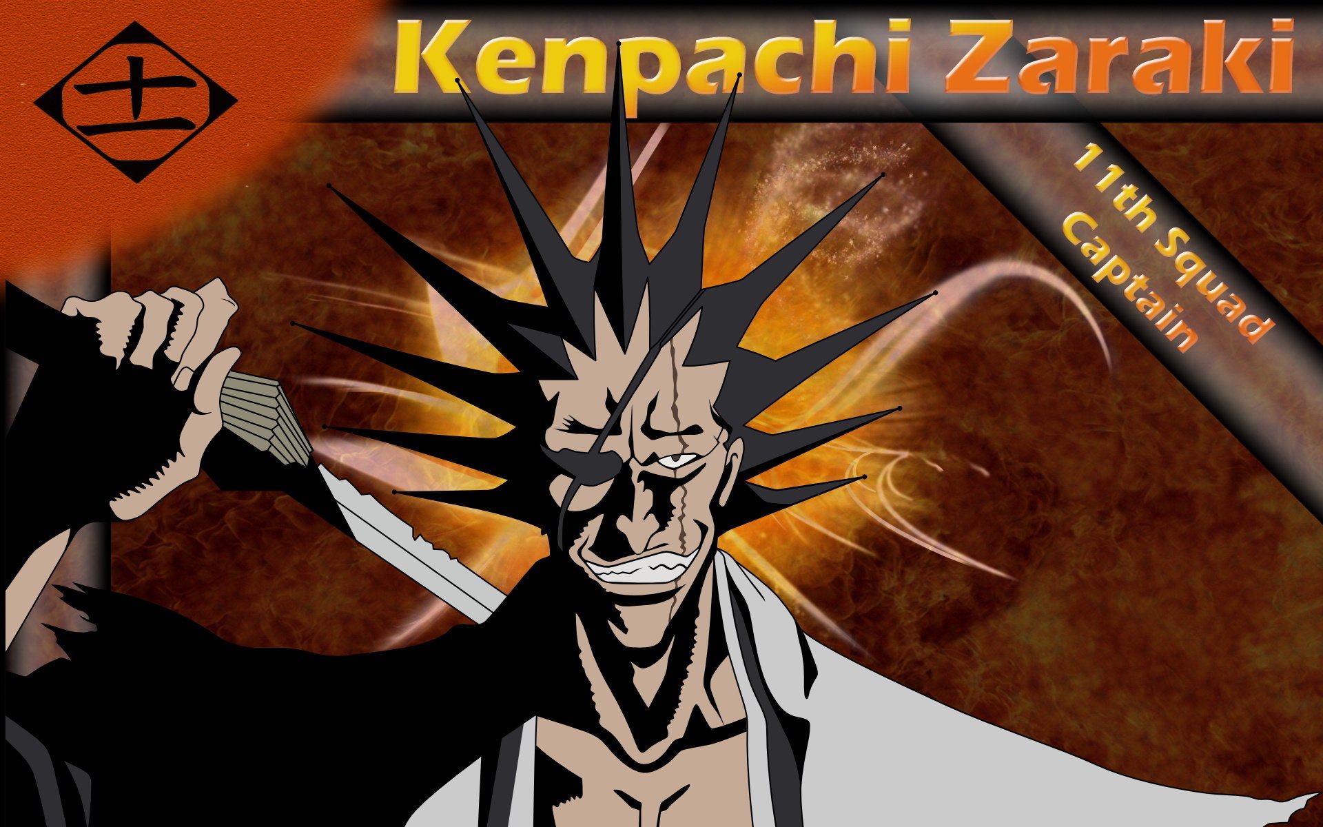 zaraki kempachi bleach drawings face