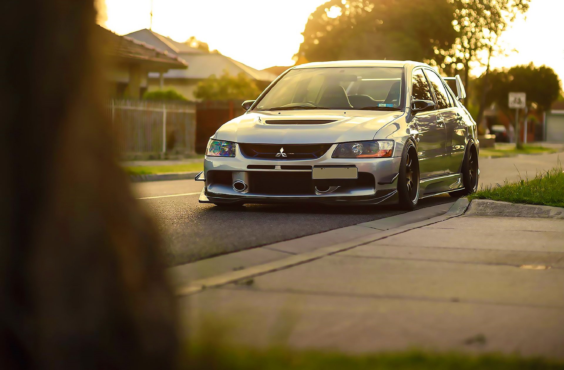 mitsubishi profession évolution 9 evo ix position voiture soleil herbe lumière avant