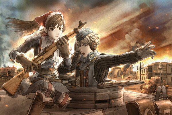 Valkyria chronicles , Stimmung Krieg und Soldaten