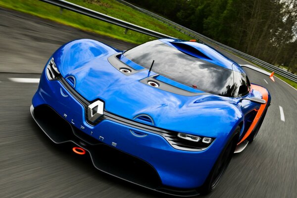 El moderno Concept Car azul de Renault