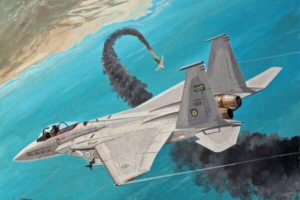 El arte de combate aéreo del caza estadounidense f -15