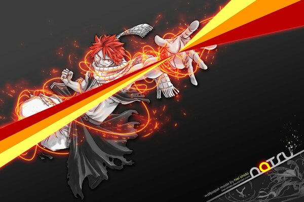 Drawings with fire elements natsu