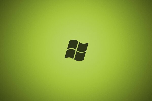 Logotipo de Windows minimalismo verde