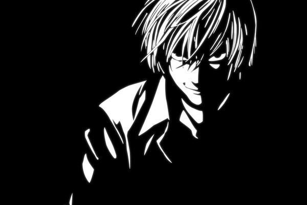 The hero from the anime Death Note