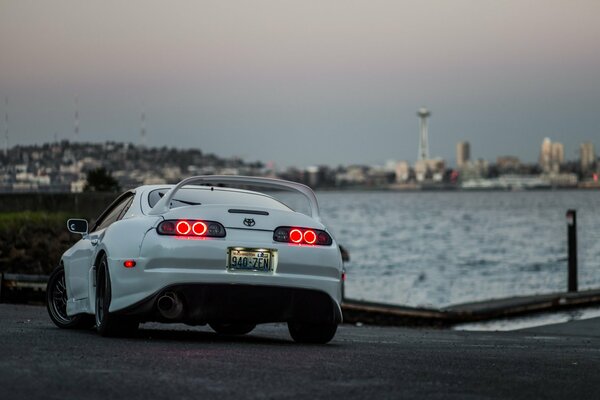 Toyota with a beautiful sea view