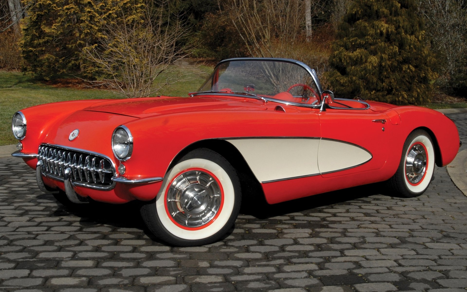 chevrolet corvette c1 chevrolet rojo frente