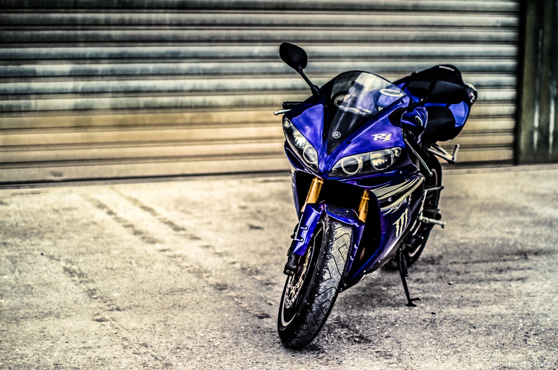 yamaha yzf-r1 bicicleta supersport azul yamaha r1 motocicleta rodillos