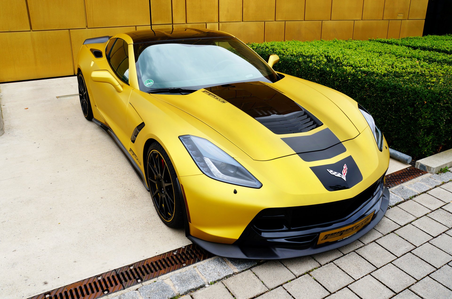 chevrolet tuning corvette c7 stingray yellow