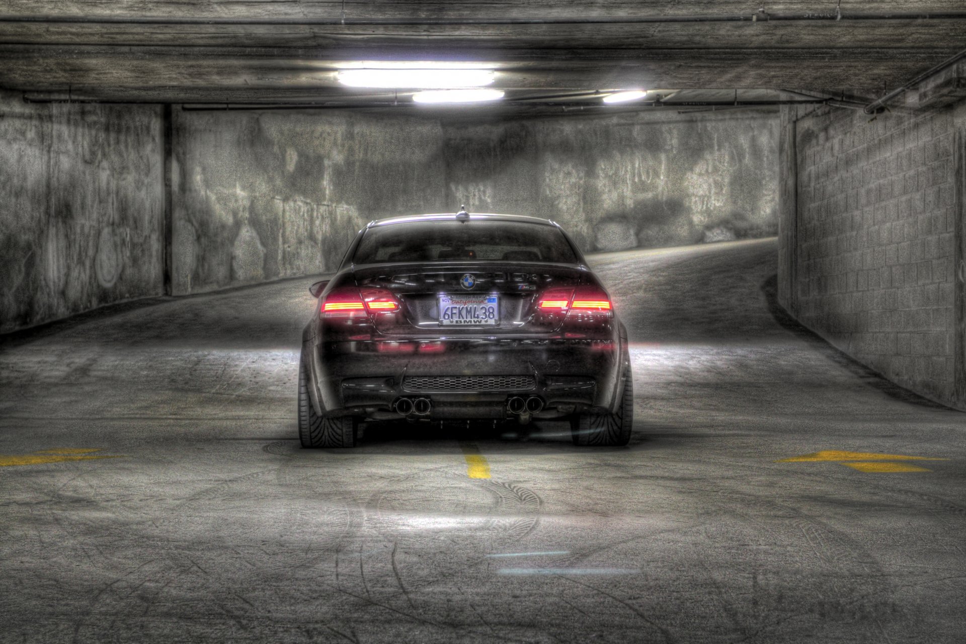 bmw m3 e92 black bmw parking rear shade