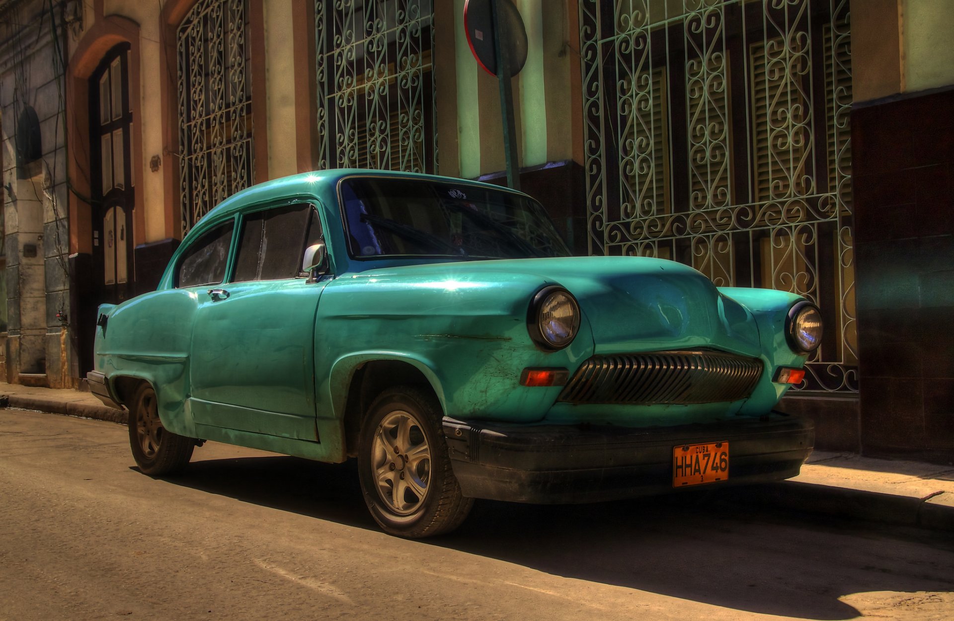 auto retro straße kuba havanna