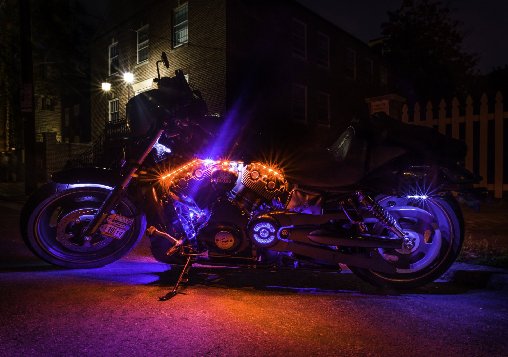 dirt bike moto harley-davidson stile retroilluminazione