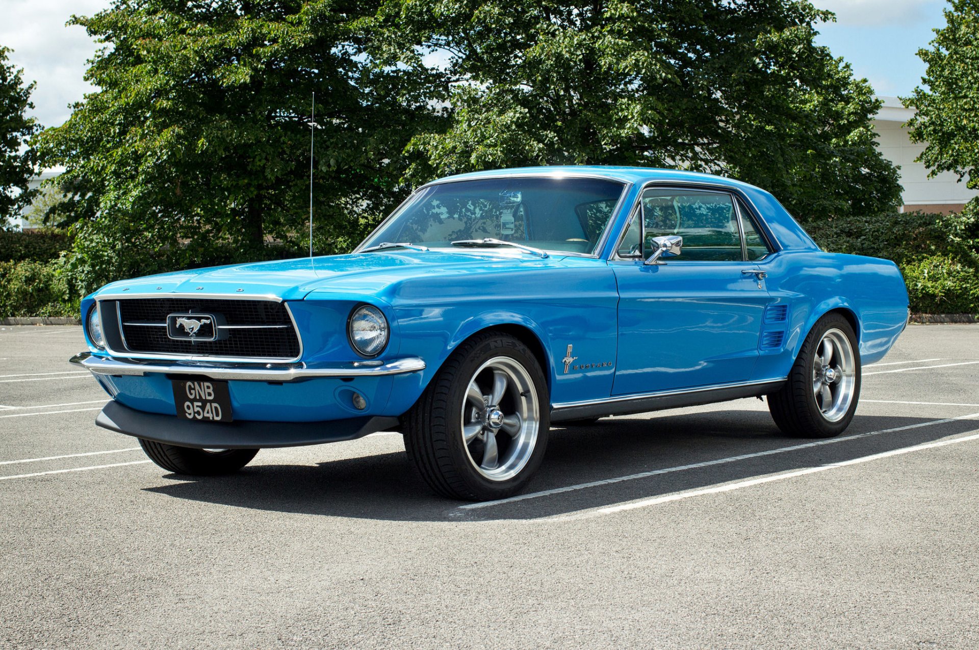 ford mustang coche del músculo muscle car azul delantero