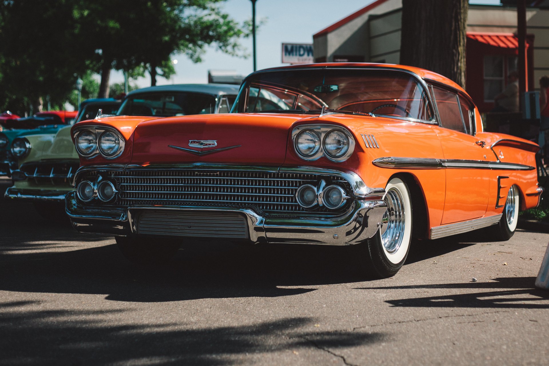 chevrolet bel air classic retro front