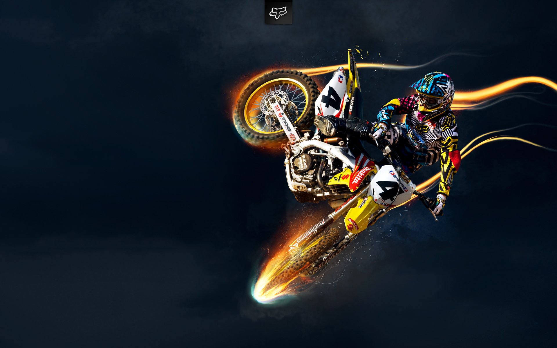 motocross suzuki helmet rider jump