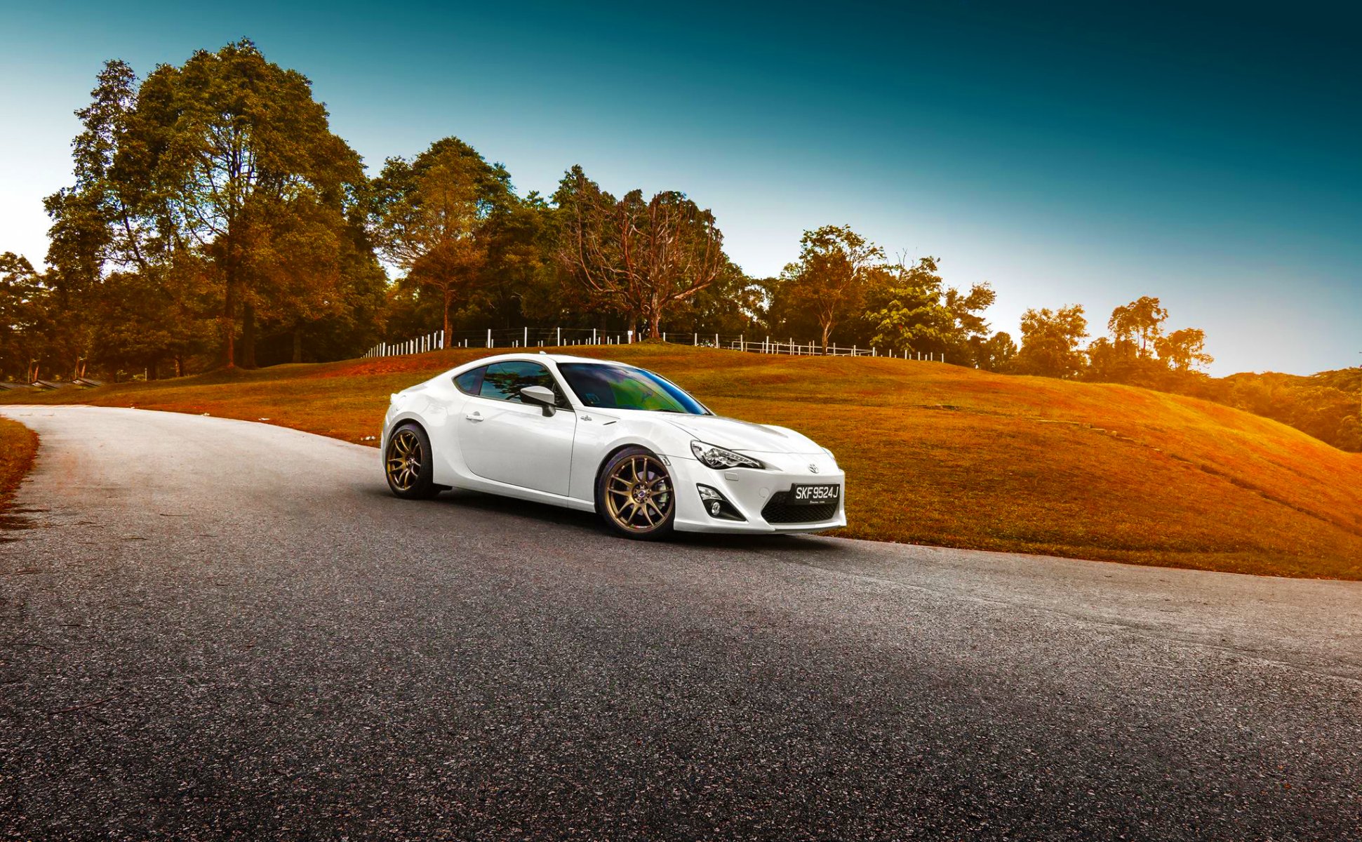 toyota gt86 deporte coche blanco sombra trabajo fotográfico