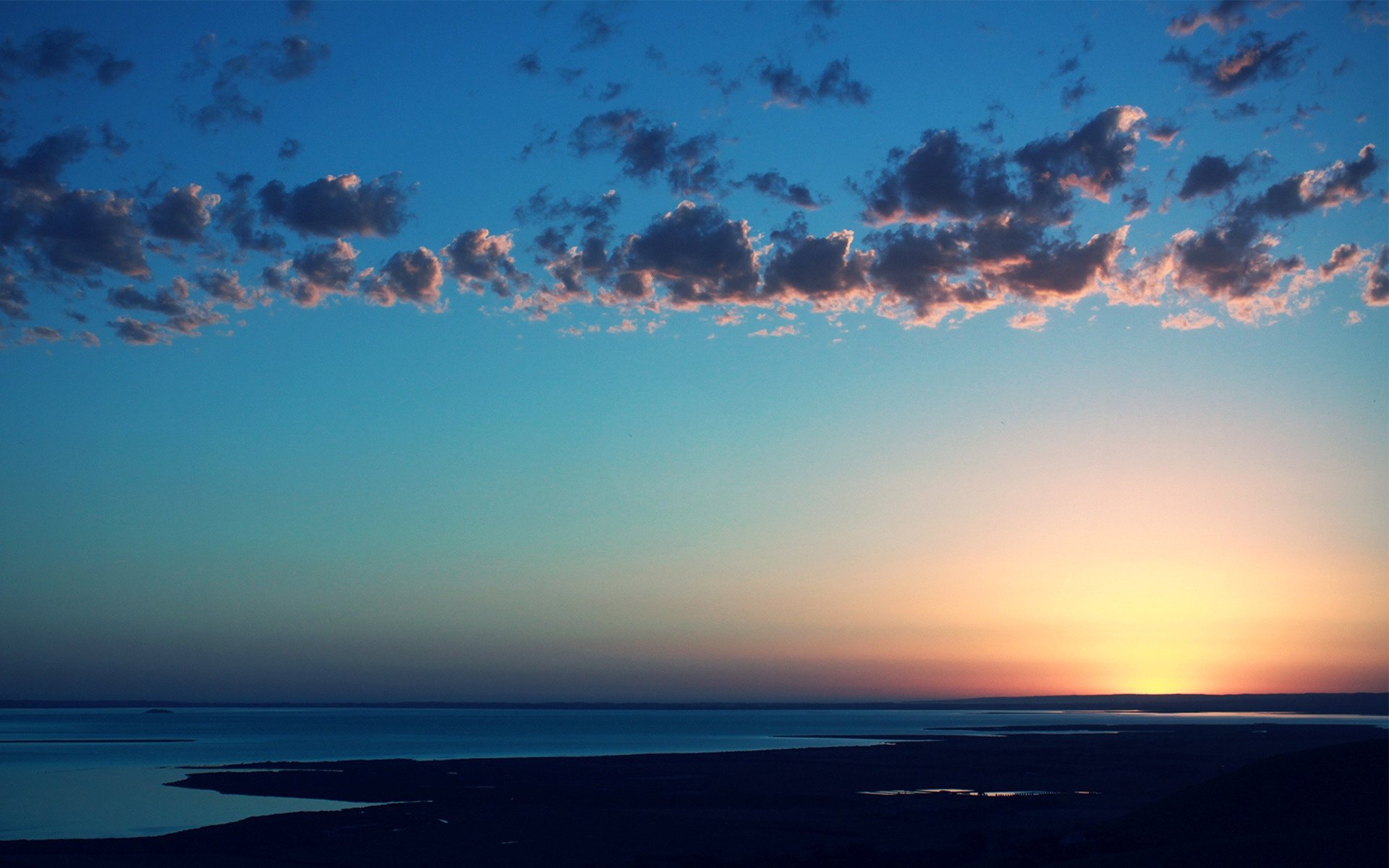 the sky sunset clouds the sun color sea water space dal horizon landscape