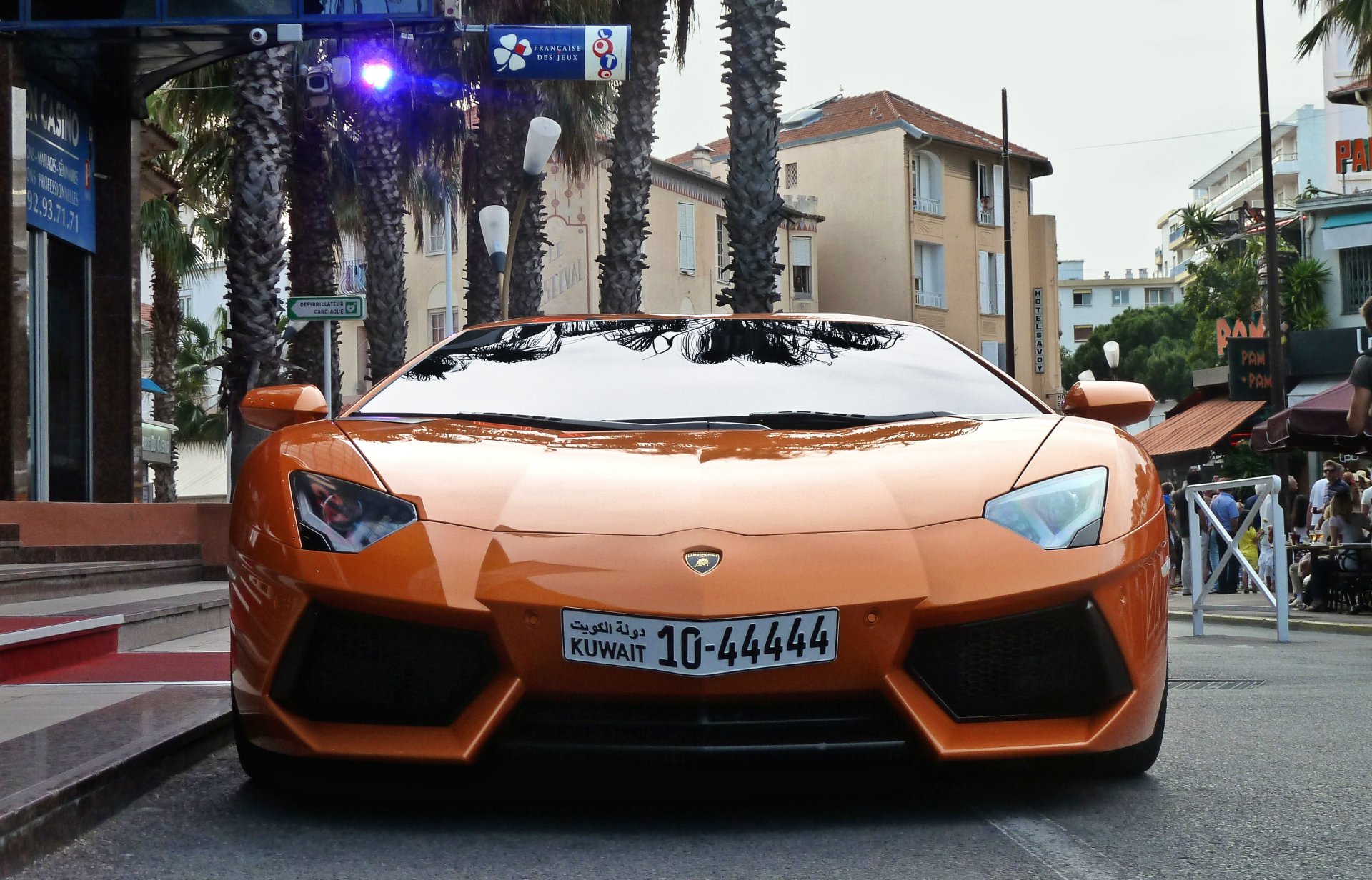 lamborghini aventador sport auto sportwagen der stadt