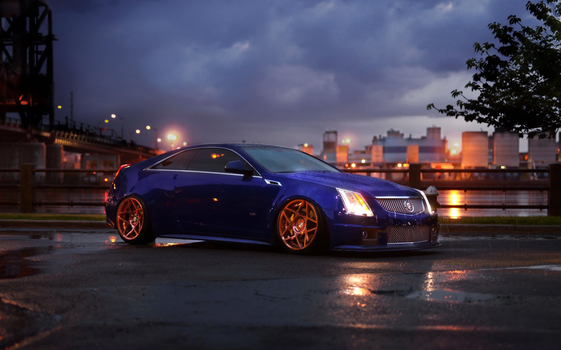 cadillac cts coupé voiture pluie