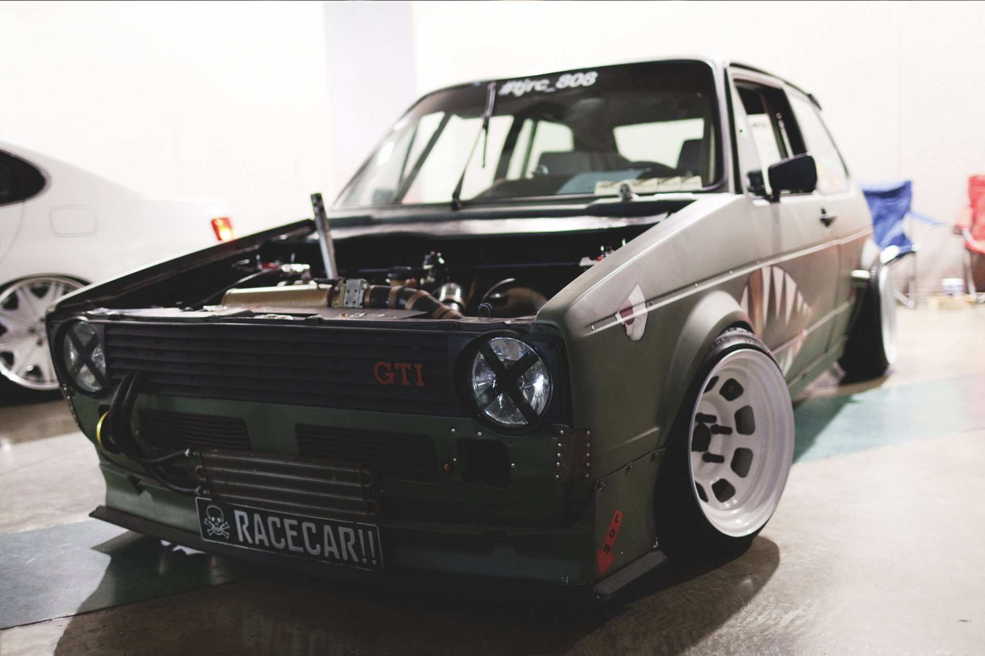 volkswagen golf mk1 gti coniglio posizione davanti