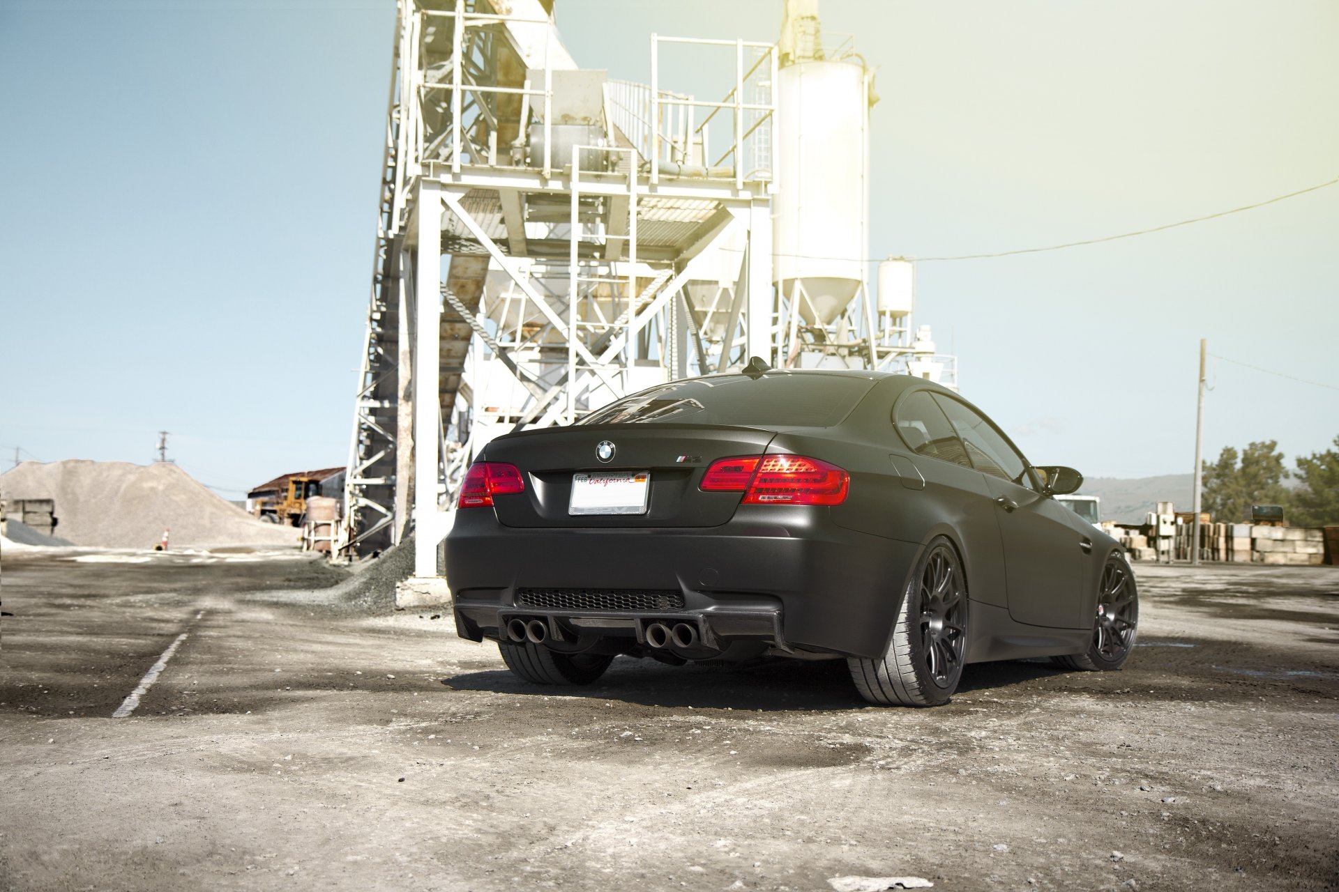 bmw m3 e92 mate negro bmw negro mate trasero cielo