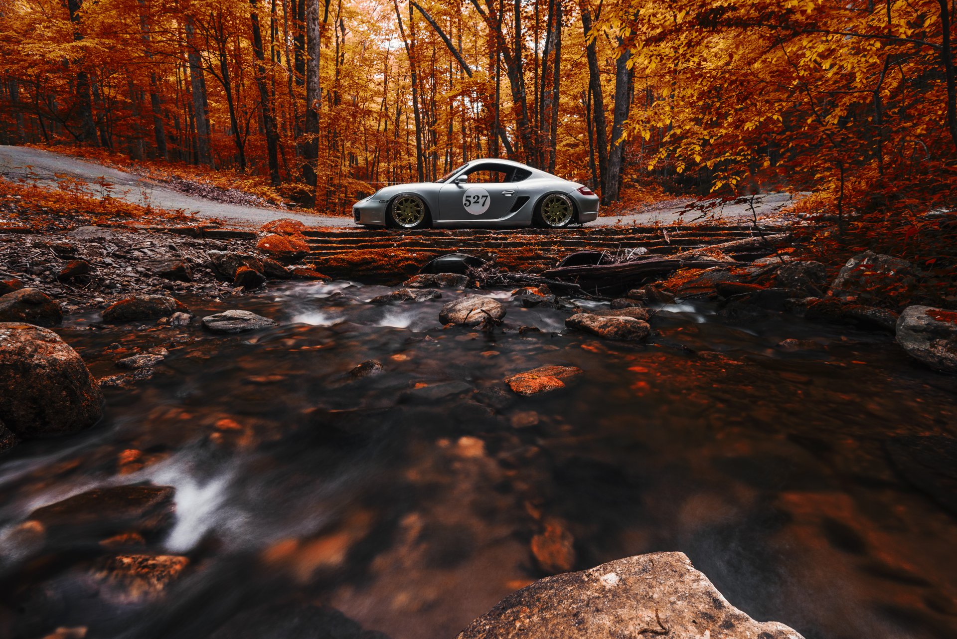 porsche cayman position arbeit wald orange seite anzeigen