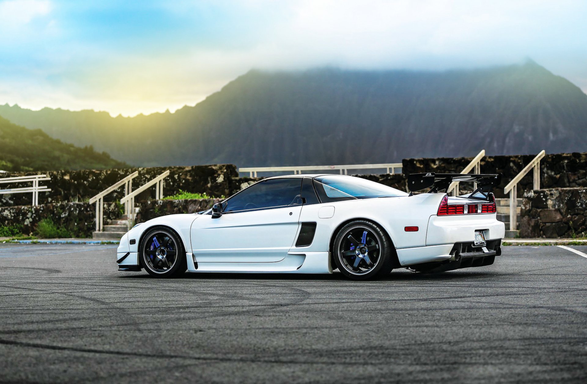 honda nsx car tuning white