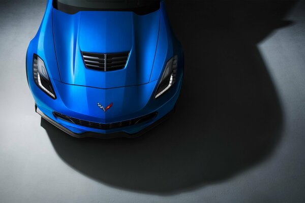 Auto blau chevrolet z06