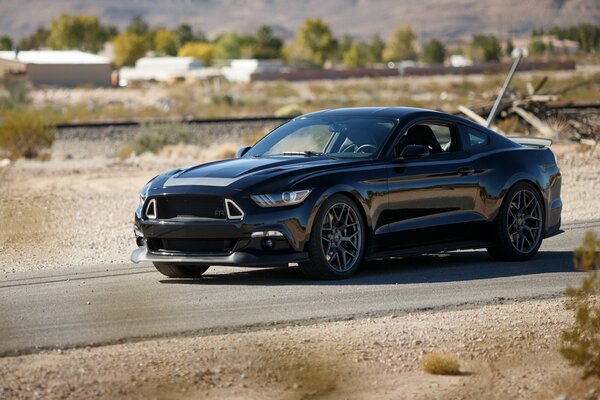 Ford Mustang steht auf der Straße