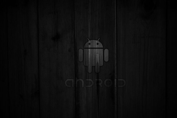 Logotipo de Android sobre fondo gris