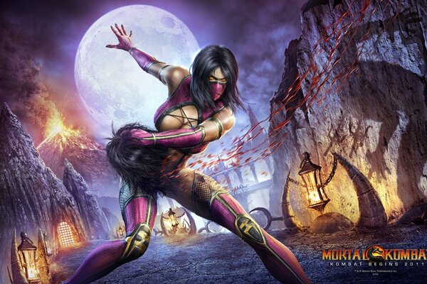 Mädchen im tödlichen Kampf Mortal Kombat