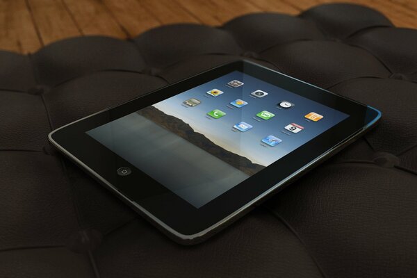 Apple iPad tablet on the couch