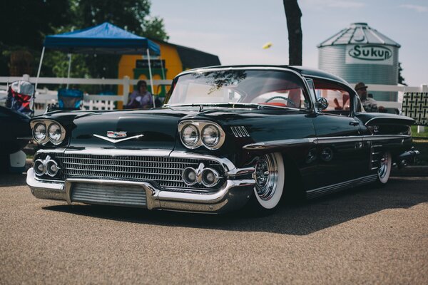 Black Chevrolet bel air classic