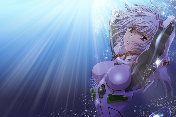 Anime neon genesis evangelion, EVA en los rayos