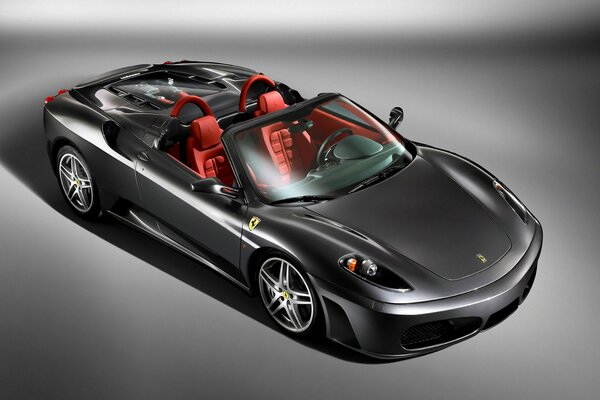 Ferrari F430 on a gray background convertible