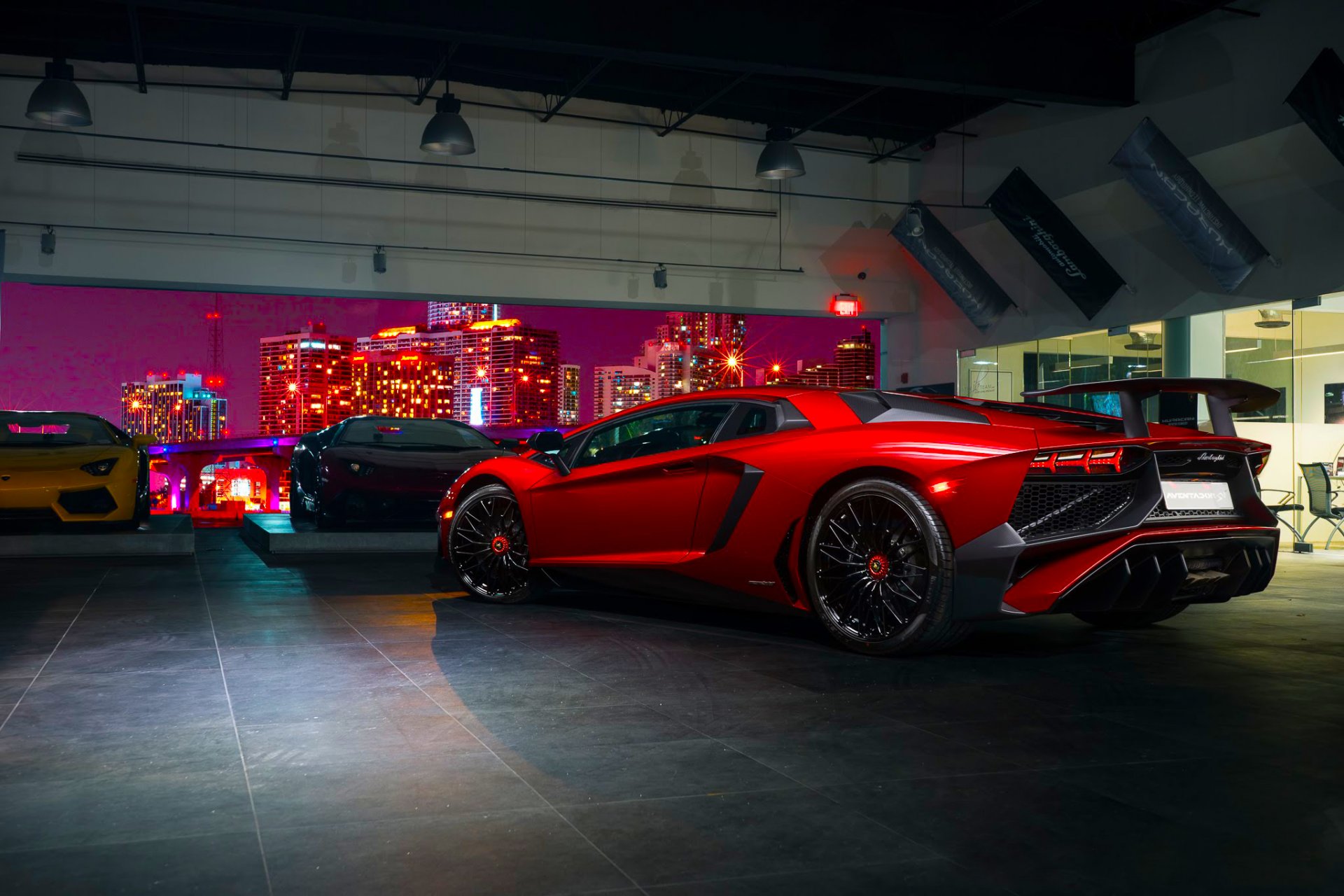 lamborghini aventador lp 750-4 superveloce суперкар красные престиж импорт сзади